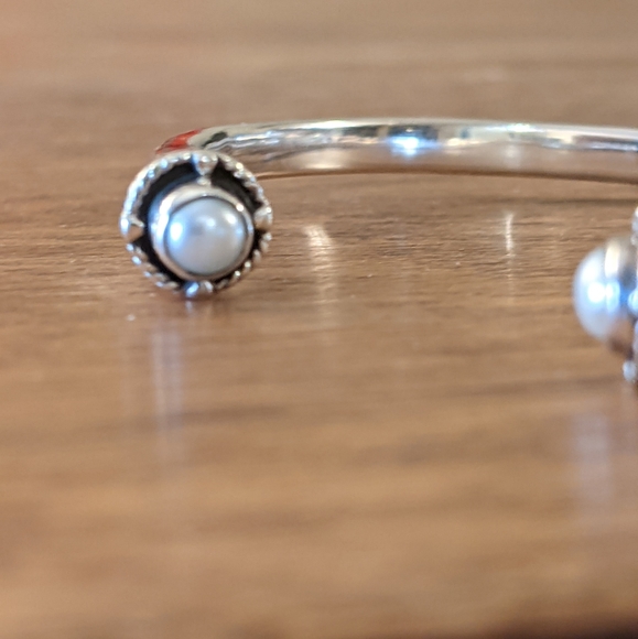 Sterling Pearl VTG GeoArt Cynthia Gale Bracelet - Picture 4 of 10